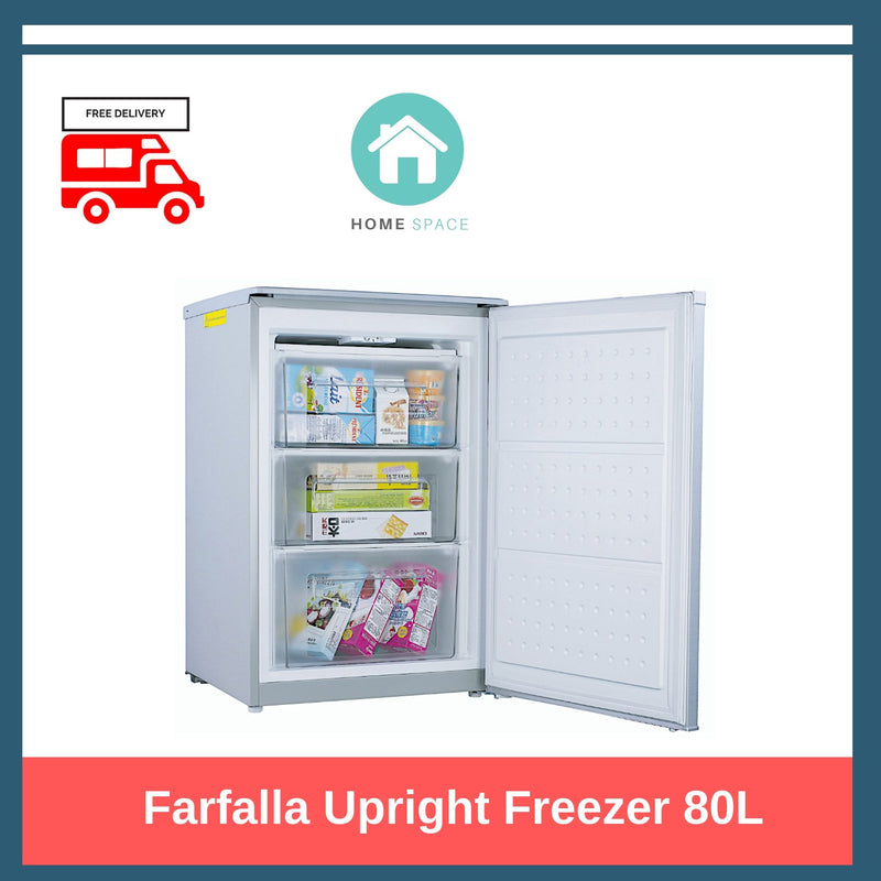 Farfalla Upright Freezer with 3 Transparent Drawers (80L)