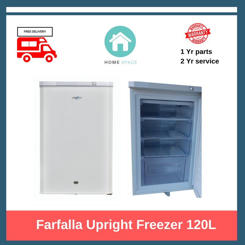Farfalla Upright Freezer with 4 Transparent drawers