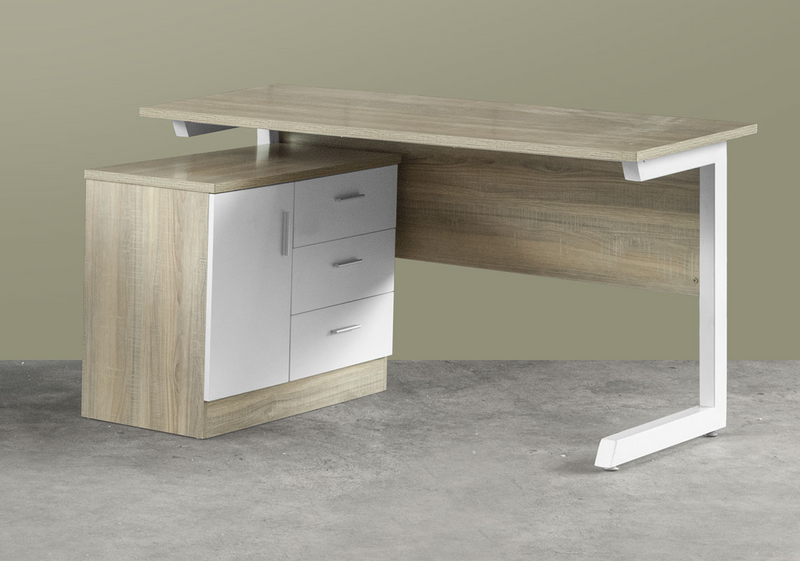 Katy Study Desk with Side Return Cabinet (DA1402)