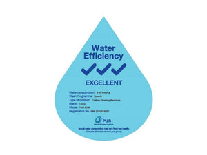  TECNO 8.0kg Top Load Washer (TWA8088) water efficiency PUB label