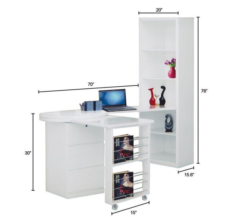 Endo 2 Configuration Study Desk with Standing Shelf (DA3224)